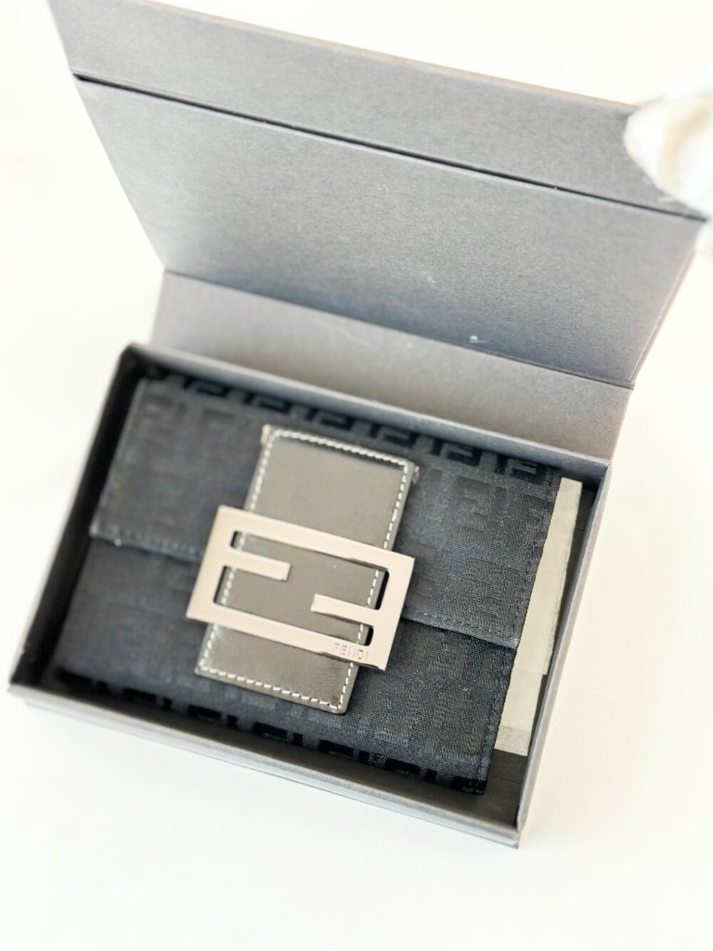 Fendi Zucchino Wallet Black - Picture 15 of 15